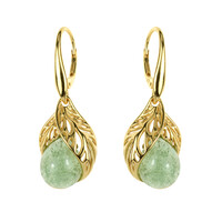 Pendientes en plata con Cuarzo verde