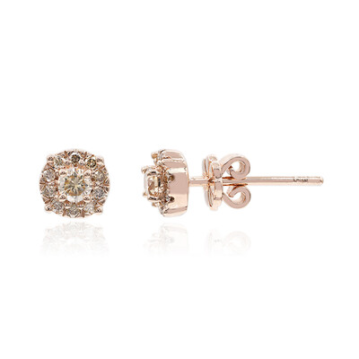 Pendientes en oro con Diamante rosa de Francia de Argyle SI1 (Annette)