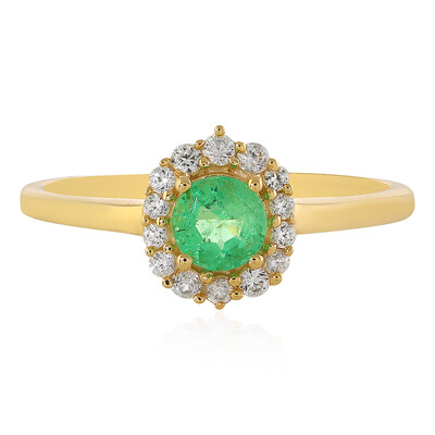 Anillo en oro con Esmeralda de Colombia