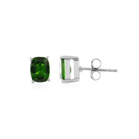 Pendientes en plata con Diópsido de Rusia