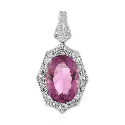 Colgante en plata con Fluorita rosa de México