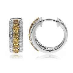 Pendientes en oro con Diamante naranja SI2 (CIRARI)