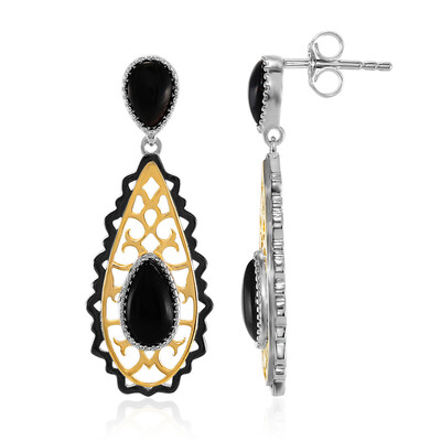 Pendientes en plata con Ónix negro