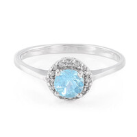 Anillo en plata con Apatita azul