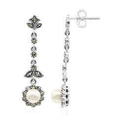 Pendientes en plata con Perla Freshwater