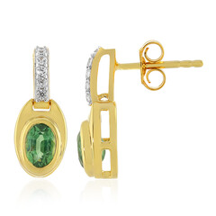 Pendientes en plata con Cianita menta