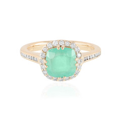 Anillo en oro con Esmeralda de Rusia (AMAYANI)