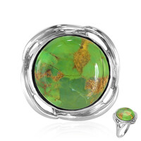 Anillo en plata con Turquesa verde Mohave Kingman