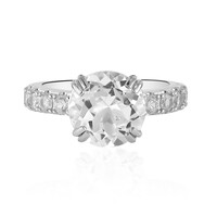 Anillo en plata con Topacio blanco