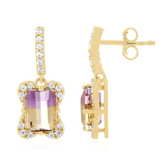 Pendientes en oro con Ametrino de Anahí