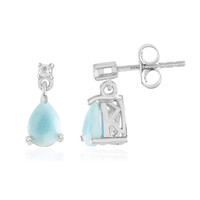 Pendientes en plata con Larimar