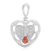 Colgante en plata con Zafiro Padparadscha