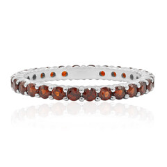 Anillo en plata con Granate de Mozambique