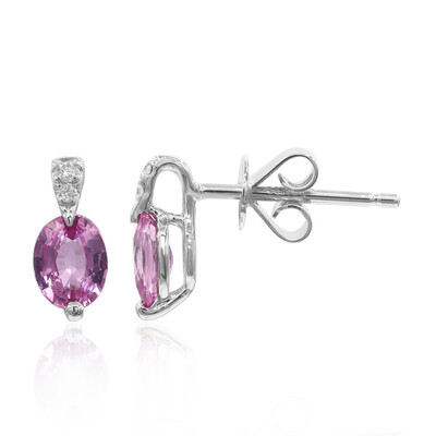 Pendientes en oro con Zafiro rosado (CIRARI)