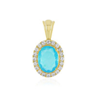 Colgante en plata con Ópalo azul de Etiopía