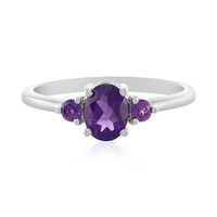 Anillo en plata con Amatista