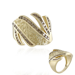 Anillo en oro con Diamante champán I2 (de Melo)