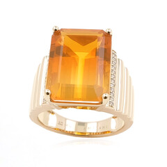 Anillo en oro con Ópalo de fuego bicolor (AMAYANI)