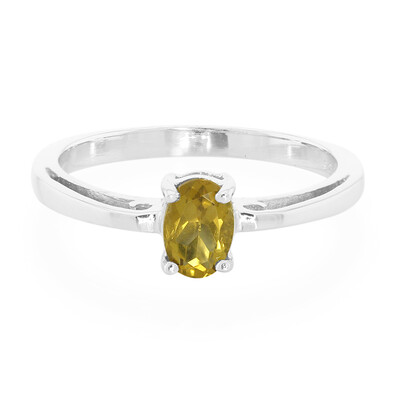 Anillo en plata con Cuarzo champán