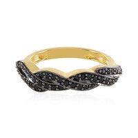 Anillo en plata con Espinela negra