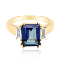 Anillo en plata con Topacio azul royal