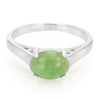 Anillo en plata con Crisoprasa imperial