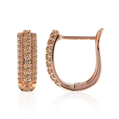 Pendientes en oro con Diamante rosa de Francia de Argyle SI1 (Annette)