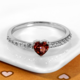 Anillo en plata con Granate de Mozambique