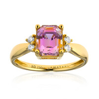 Anillo en oro con Diáspora rosa (AMAYANI)