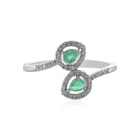 Anillo en plata con Esmeralda de Rusia