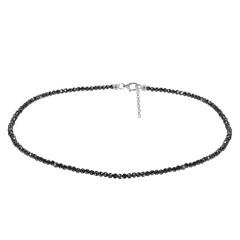 Collar en plata con Hematita negra