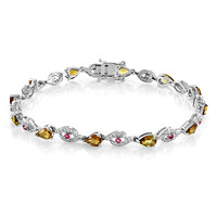 Brazalete en plata con Turmalina amarilla