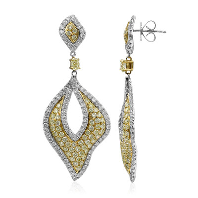 Pendientes en oro con Diamante amarillo SI2 (CIRARI)