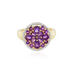 Anillo en plata con Amatista de Zambia
