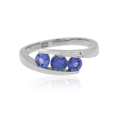 Anillo en platino con Tanzanita AAA