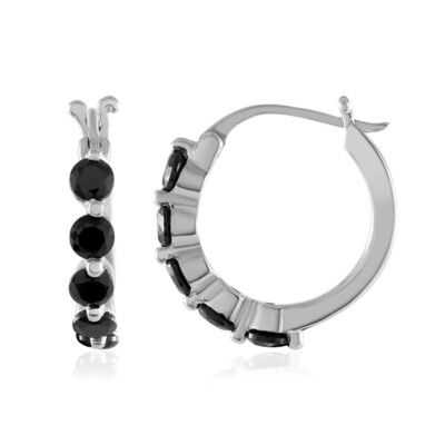 Pendientes en plata con Espinela negra