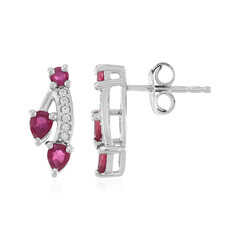 Pendientes en plata con Rubí de Madagascar