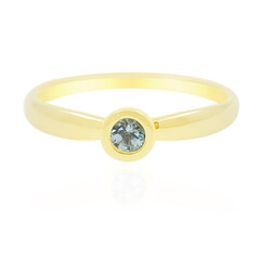 Anillo en oro con Turmalina nigeriana paraiba