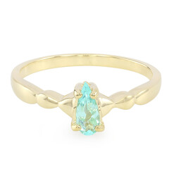 Anillo en oro con Turmalina Paraíba de Brasil