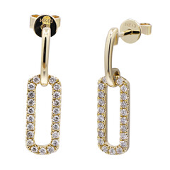 Pendientes en oro con Diamante I1 (H)  (CIRARI)