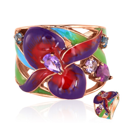 Anillo en plata con Rodolita