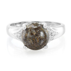 Anillo en plata con Cuarzo Dinosaurio
