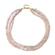 Collar en plata con Cuarzo rosa
