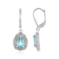 Pendientes en plata con Apatita azul