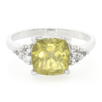 Anillo en plata con Cuarzo oliva