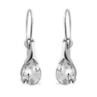 Pendientes en plata con Cuarzo blanco