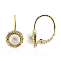 Pendientes en plata con Perla blanca Freshwater