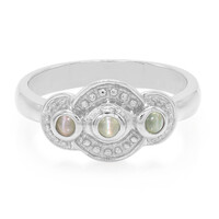 Anillo en plata con Alejandrita ojos de gato