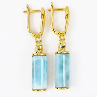 Pendientes en plata con Larimar