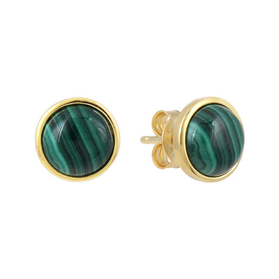 Pendientes en plata con Malaquita